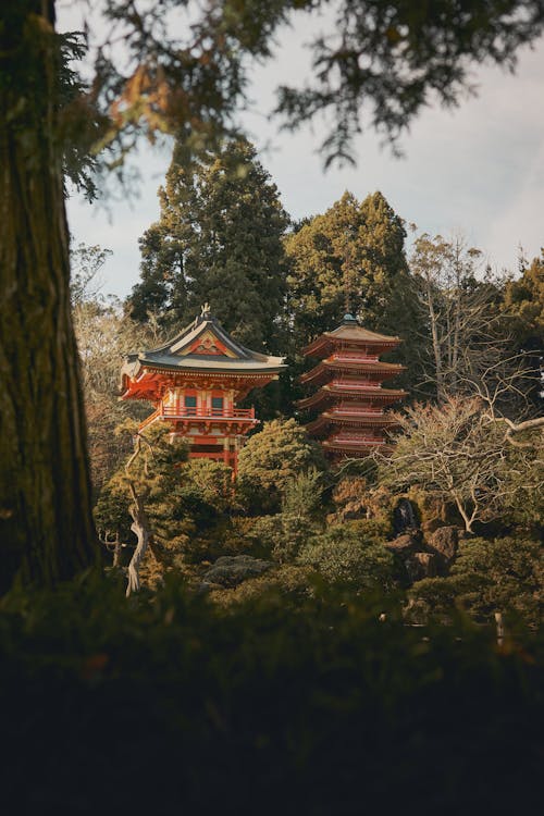 Temples in Japanese Tea Garden, San Francisco, California, United States