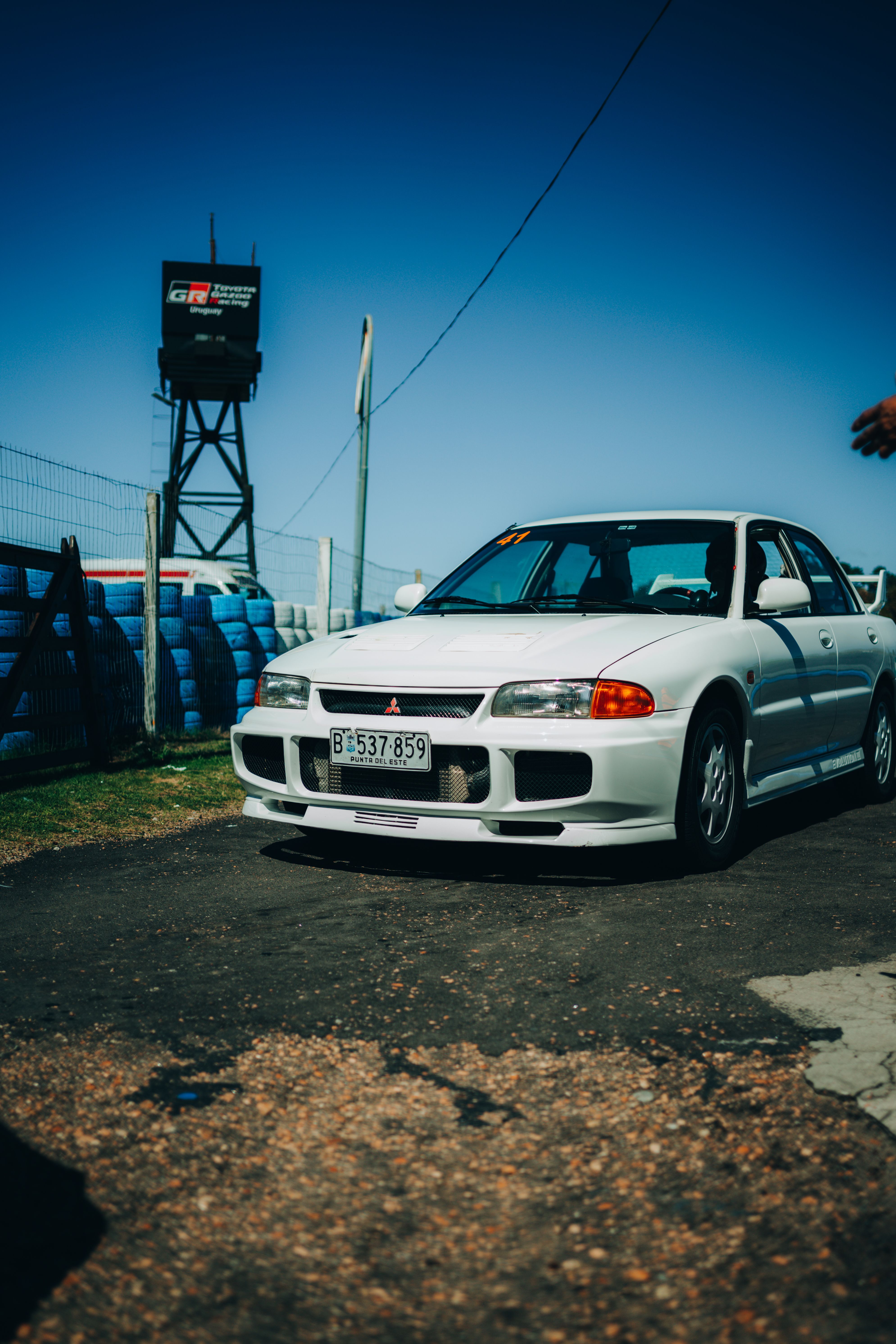 White Car on a Track · Free Stock Photo
