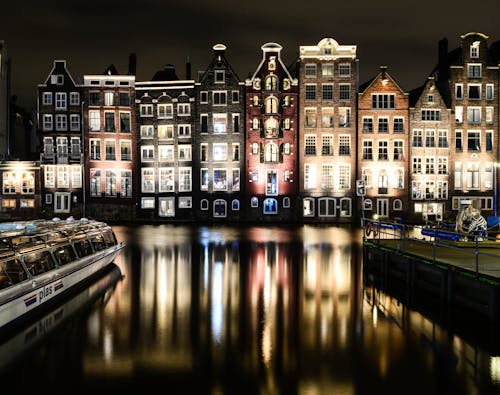 Gratis lagerfoto af Amsterdam, baggrund, belyst