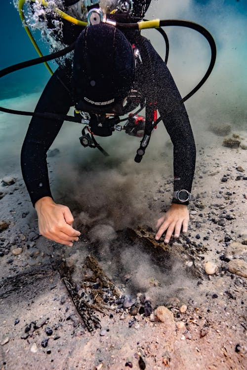 Man Diving in Sea