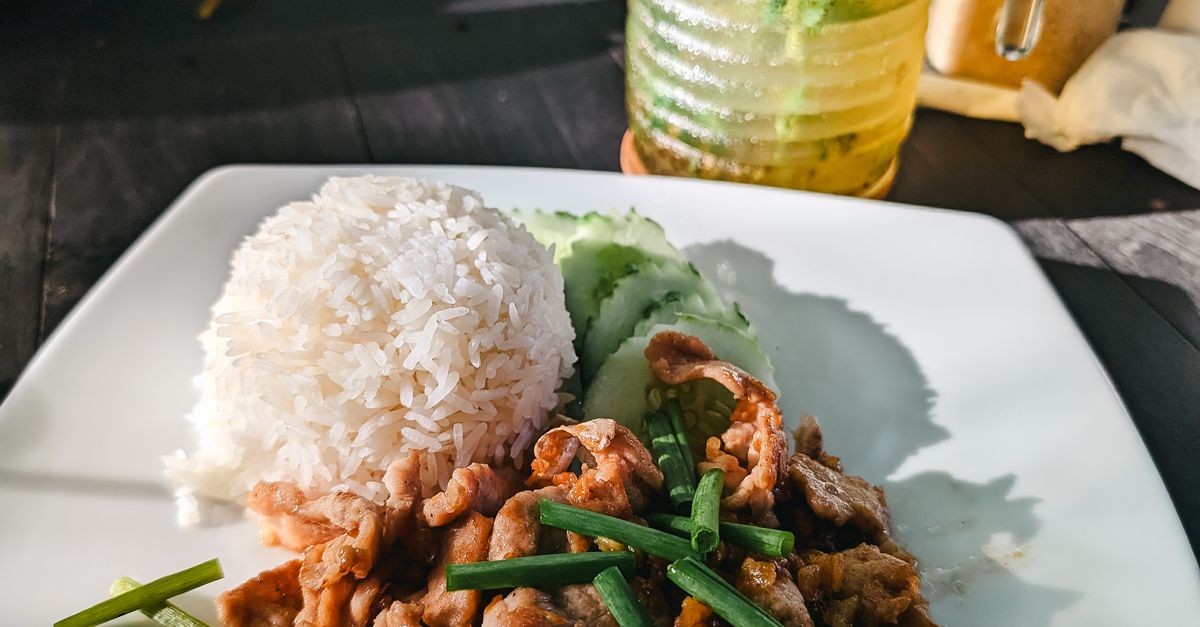 Chicken and Rise Served in Restaurant · Free Stock Photo