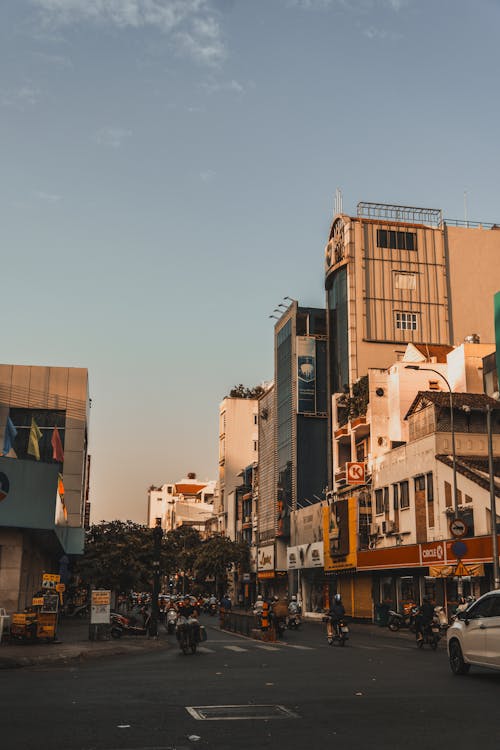 Imagine de stoc gratuită din cer senin, clădiri, fotografiere verticală