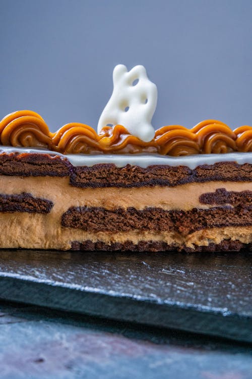 Sweet Cake with Caramel and Chocolate
