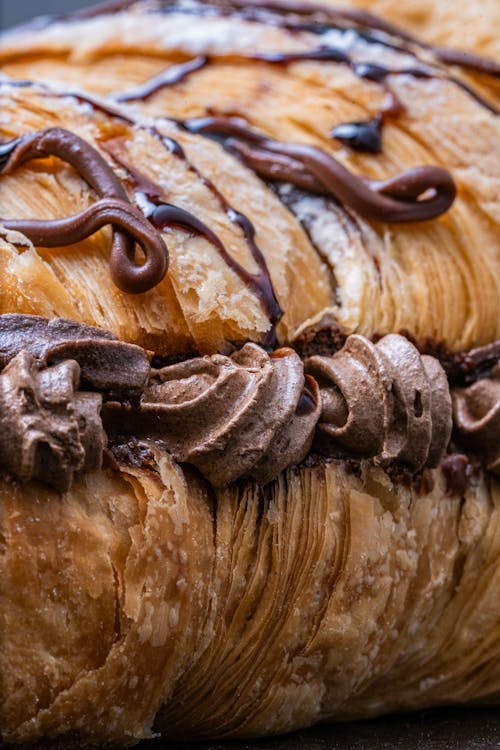 Close up of Croissant with Chocolate