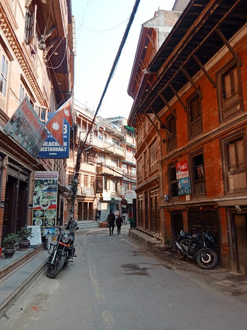 Narrow Alley in Town in Nepal