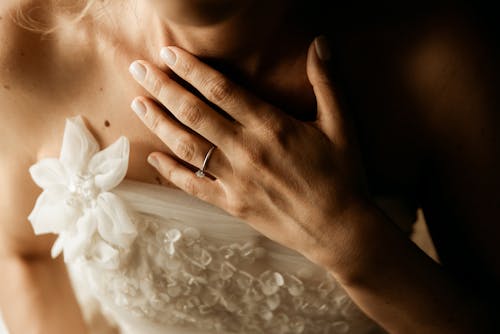 Bride with Engagement Ring on Hand