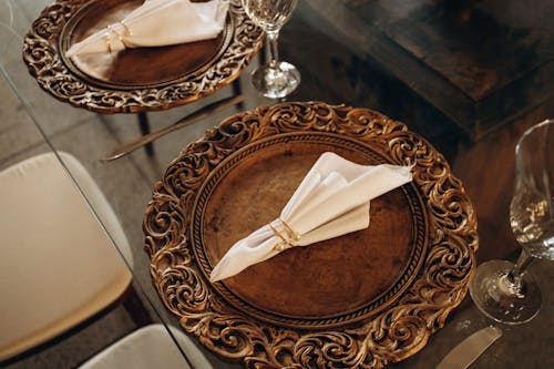 Free Luxury Tableware at Dinner Stock Photo