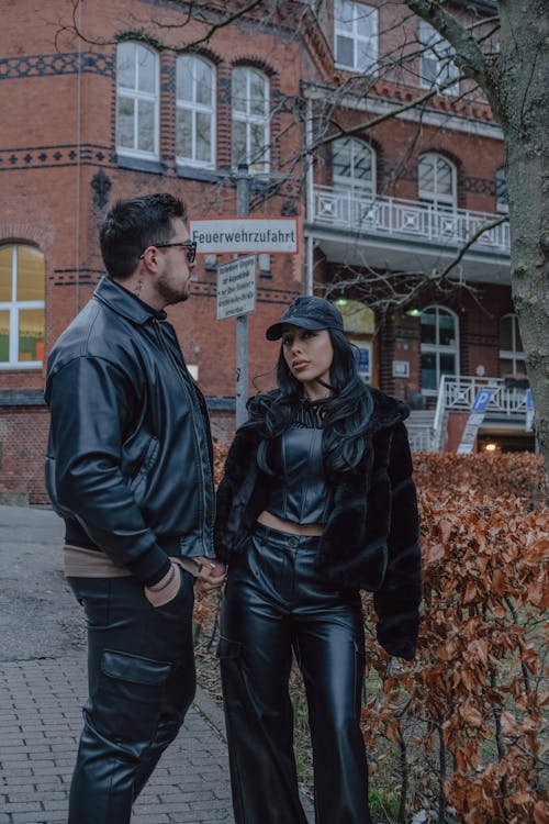 Models Posing in Leather