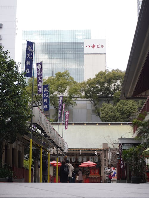 Free View of an Alley in a Modern City  Stock Photo