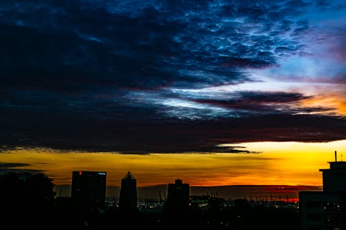 Sunset moody sky