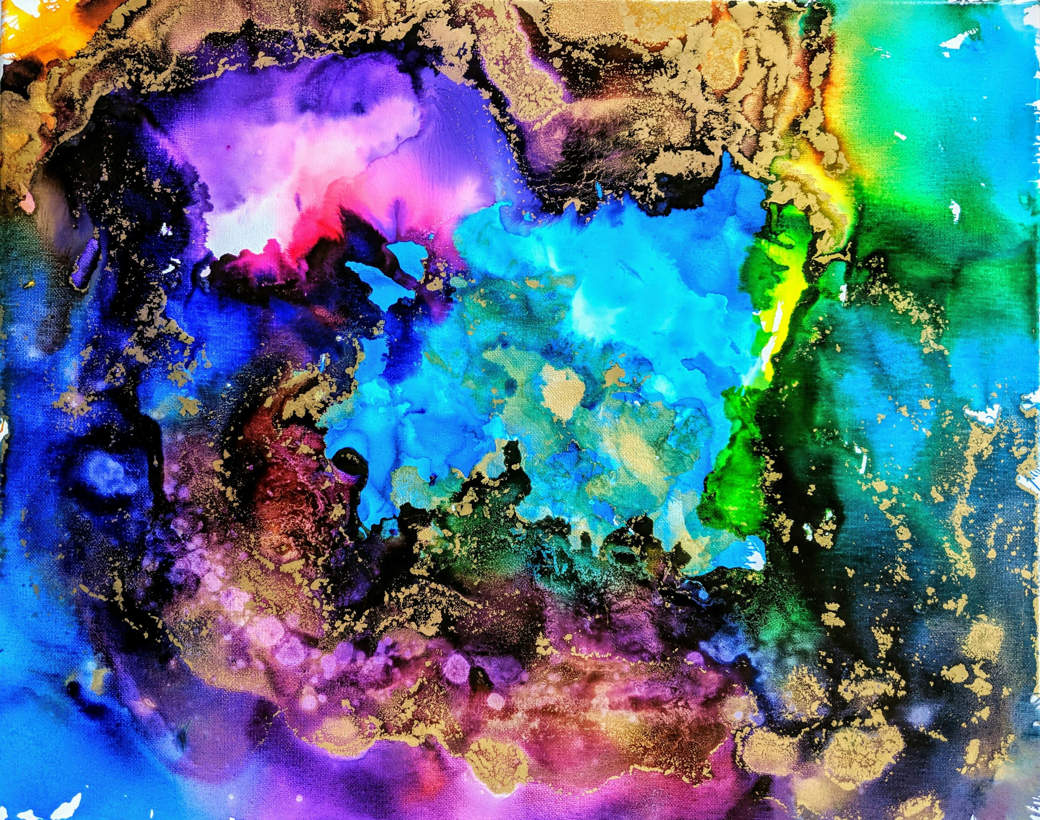 Terkeren 30 Lukisan Abstrak Galaxy Gambar Kitan