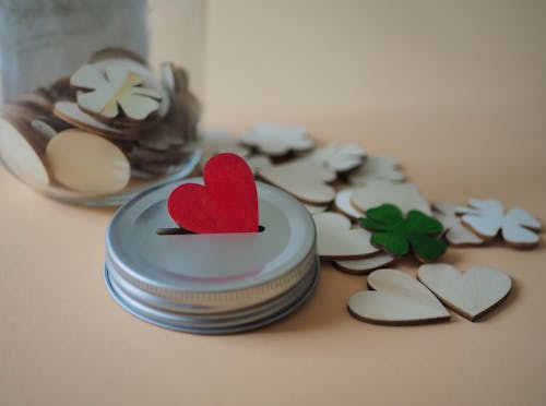 Wooden Handmade Hearts 