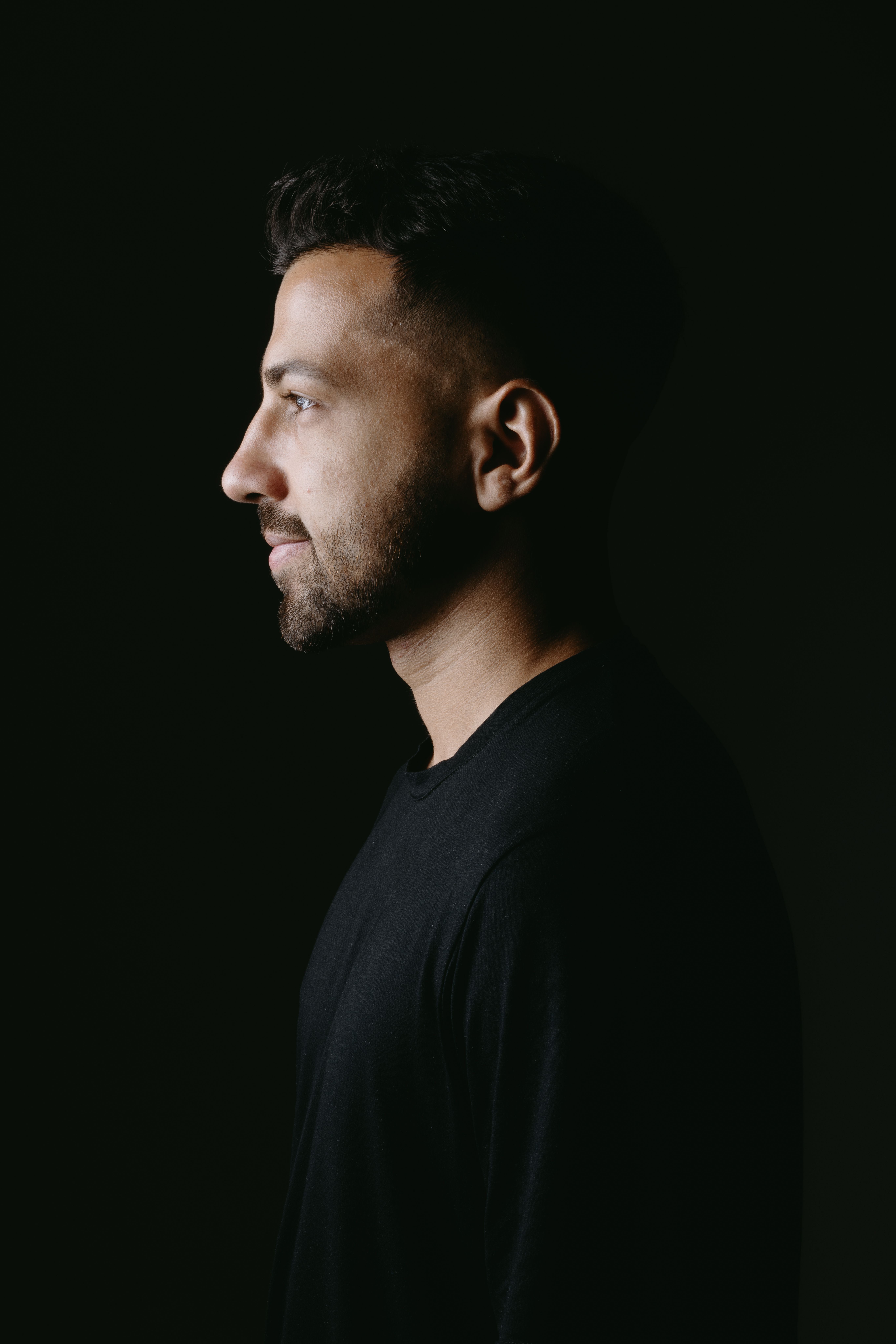 Bearded Man in Black Collared Shirt · Free Stock Photo