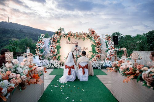 Foto profissional grátis de casamento, cerimônia, cortina