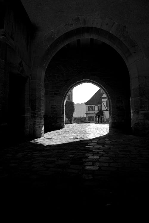 Dark Cobblestone Tunnel