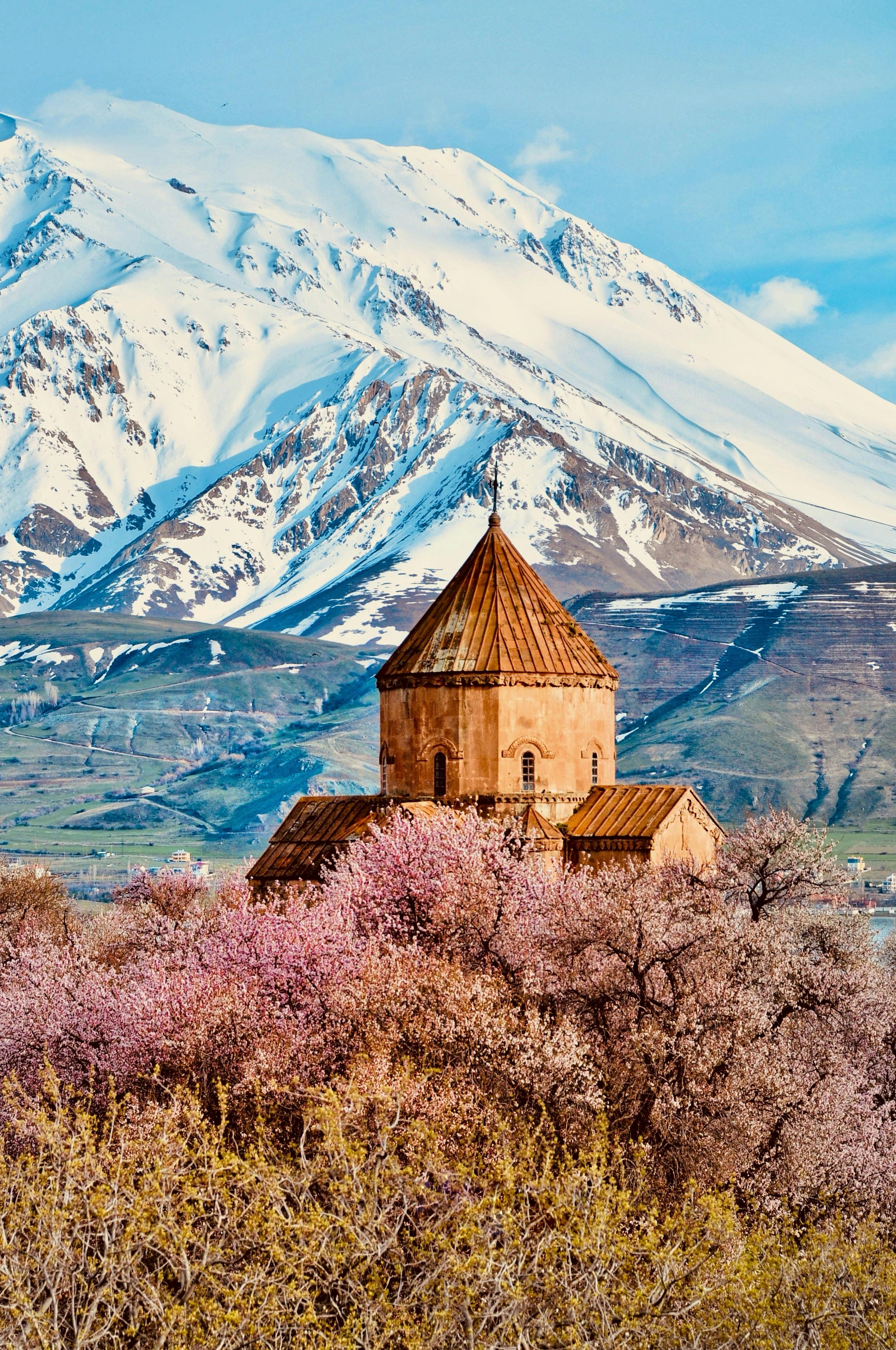 cathedral of the holy cross on aghtamar island in lake van