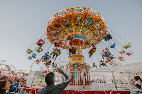 Carousel in Amusement Park