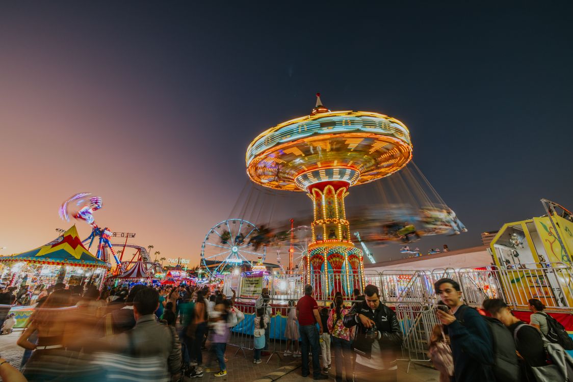 Crowd Of People Having Fun In An Amusement Park Free Stock Photo Crowd Of People Having Fun In An Amusement Park Free Stock Photo