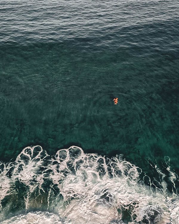 Person Swimming in Green Water · Free Stock Photo