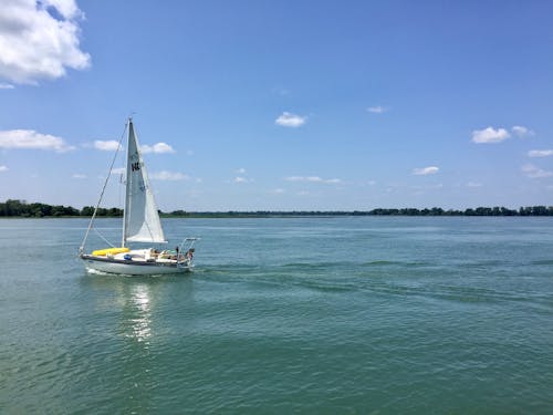 View of a Sailboat on a Lake 