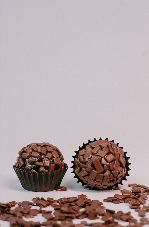 Close-up of Cupcakes with Chocolate Sprinkles