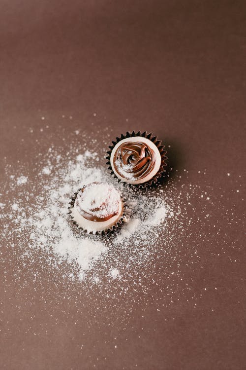 Brown Image of Sprinkled Chocolate Cupcakes