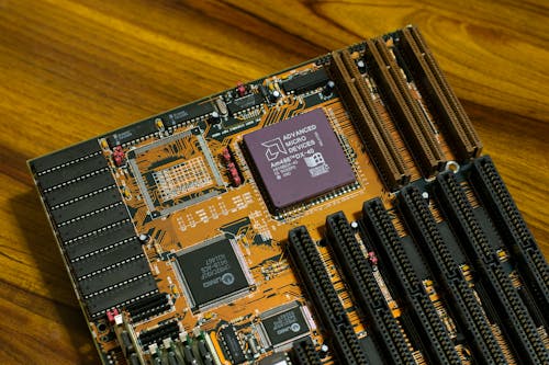 Retro AMD CPU on Motherboard