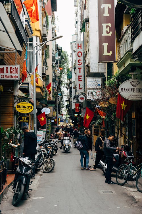 Backpacker street in Hanoi