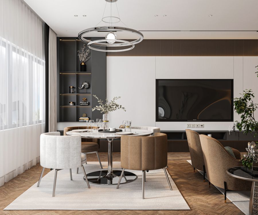 Dubai Marina 1 bedroom apartment living room