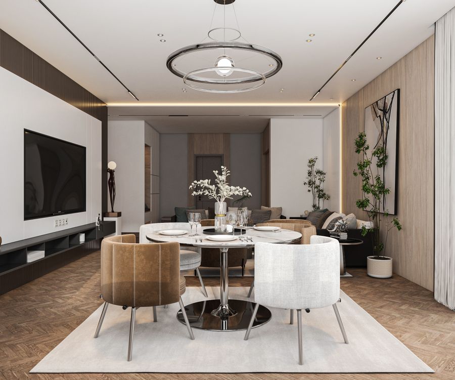 Business Bay 1 bedroom apartment living room