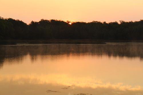Free Sunrise over Wisconsin Lake Stock Photo