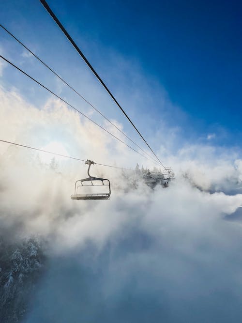 White Cloud over Ski Lift