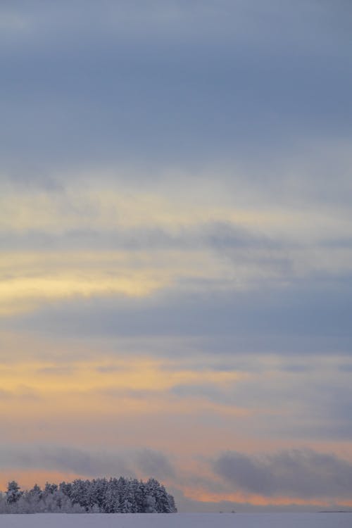 Cloud on Sky at Sunset in Winter