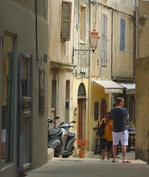 Scooter in a Narrow Street 
