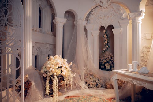 Darmowe zdjęcie z galerii z biały, dekoracja, fotografia ślubna