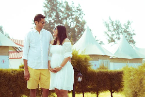Couple in White Dress and Shirt