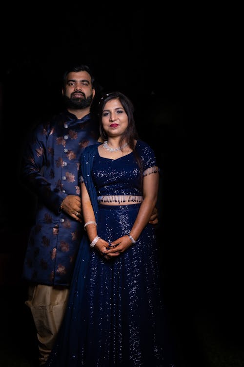 Man and Woman Together in Traditional Clothing 