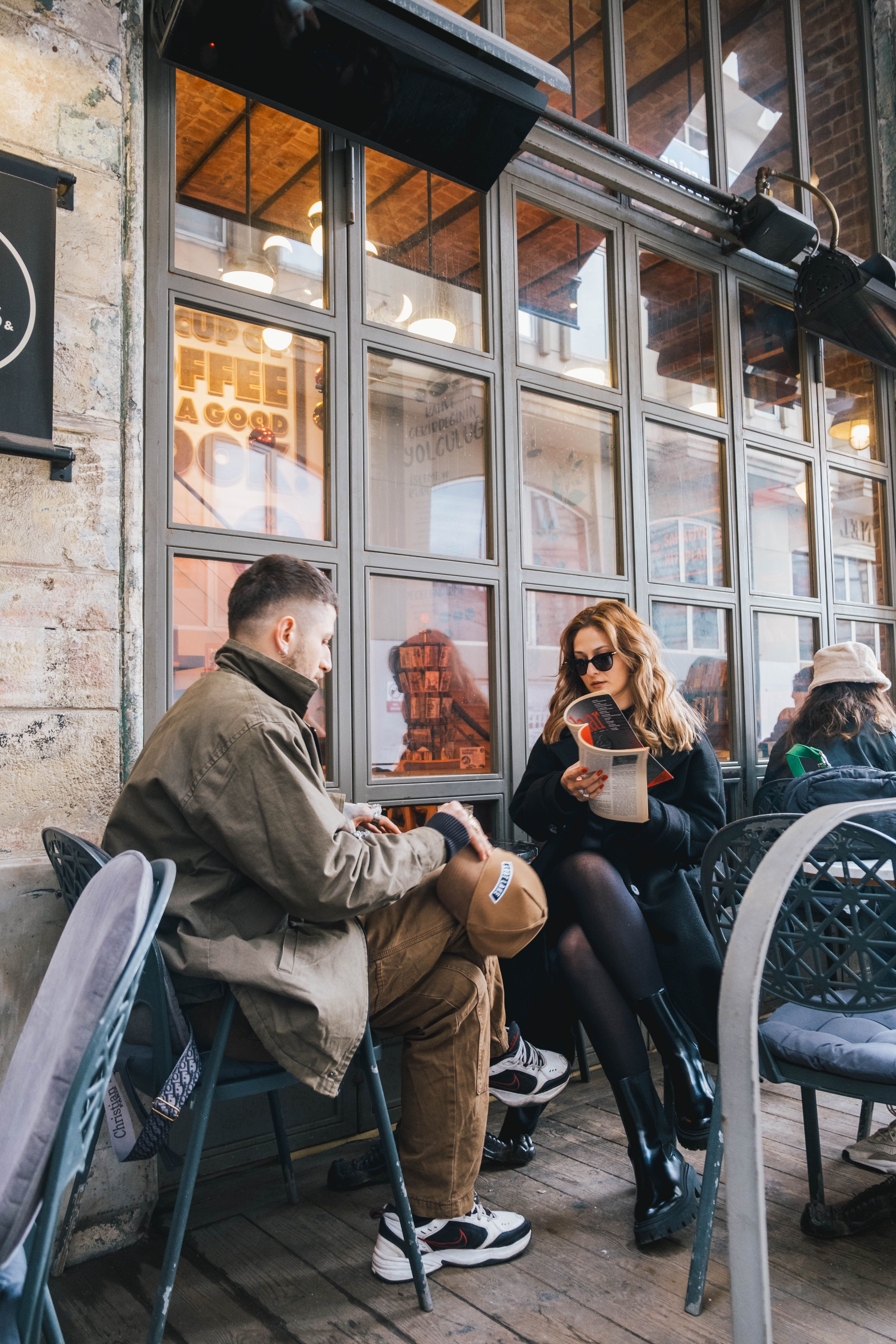 Person using dating app on smartphone