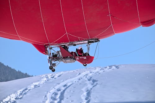 People Flying in Airship Balloon