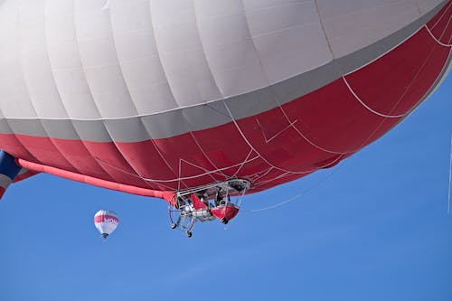 People Flying in Airship