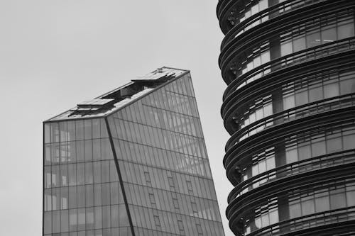 Základová fotografie zdarma na téma centra okresů, centrum města, černobílý