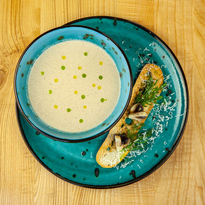 Sourdough Mushroom and Herb Consommé Bread Bowl