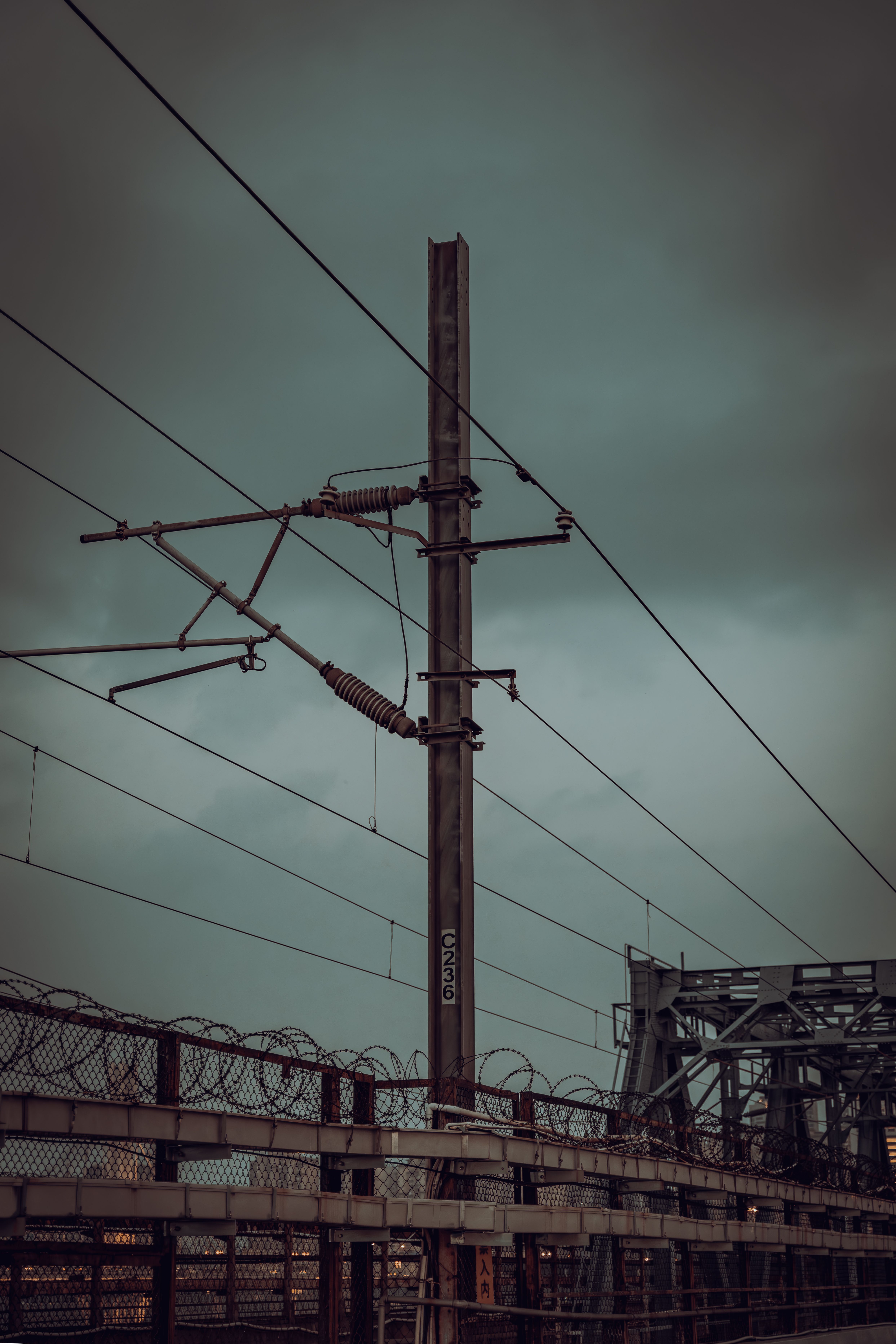 Power Lines on Bridge · Free Stock Photo
