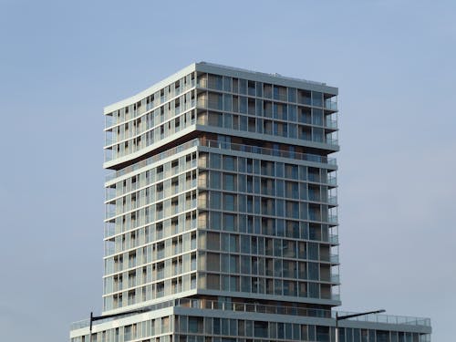 Facade of a Modern Building in City 