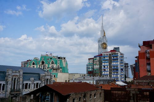 View of Buildings and the Batumi Tower Downtown Batumi, Georgia 