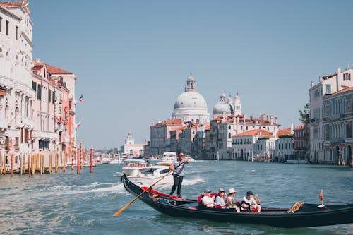 People on Gondola in Venice