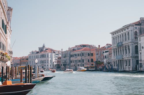 Imagine de stoc gratuită din bărci cu motor, călătorie, canal grande