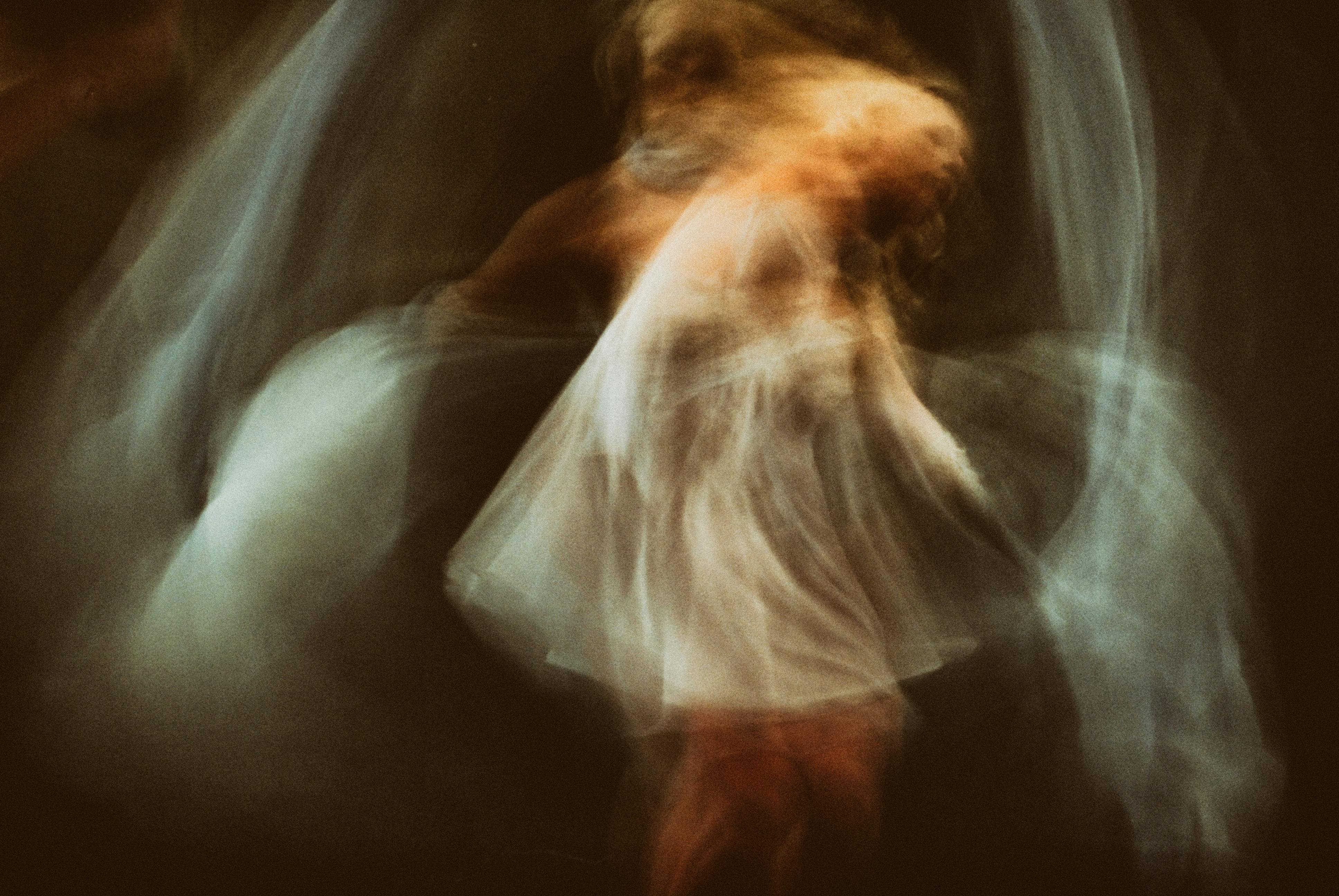 long exposure shot of a girl dancing