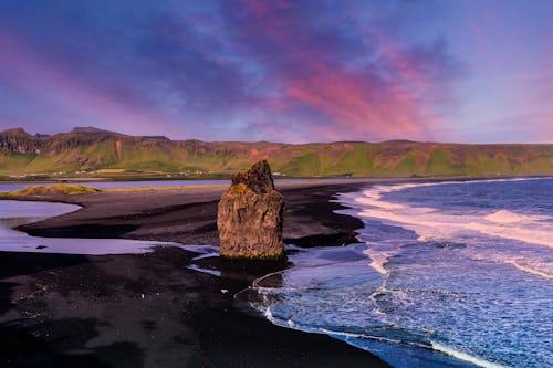 Ilmainen kuvapankkikuva tunnisteilla auringonlasku, hiekkaranta, islanti