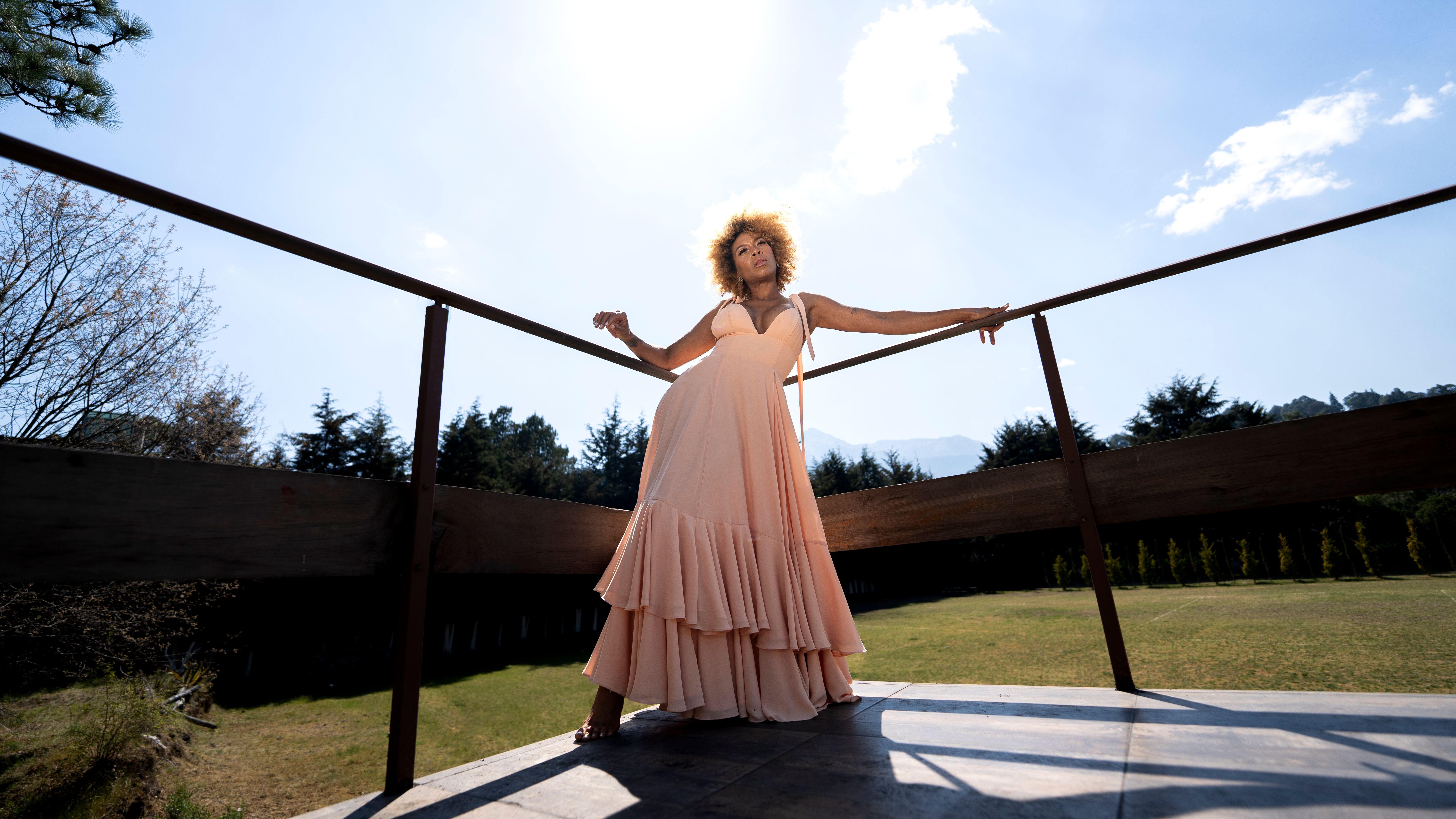 Woman Posing by the Railing · Free Stock Photo